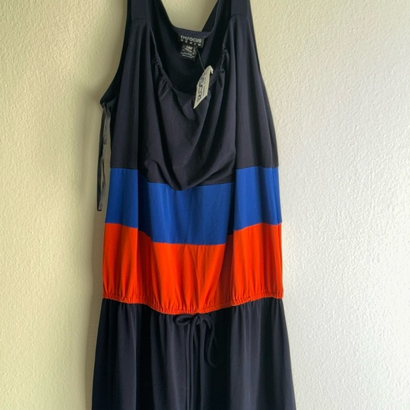 Enfocus Studio Navy Sleeveless Draped Maxi Dress - Picture 3 of 7